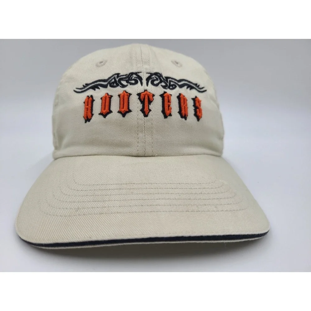 Hooters‎ Pro Pocket Adjustable Hat Cap Restaurant Baseball Dad Men Women Beige